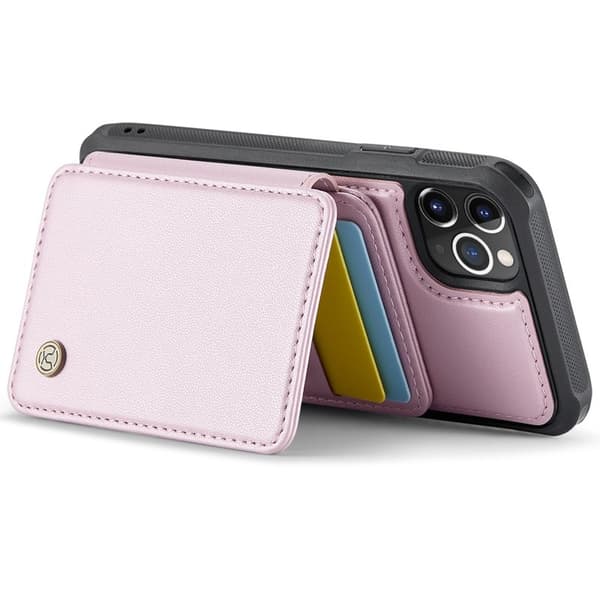 JEEHOOD J05 Mobilskal till iPhone 11 Pro Max Läder med Kortfack - Rosa