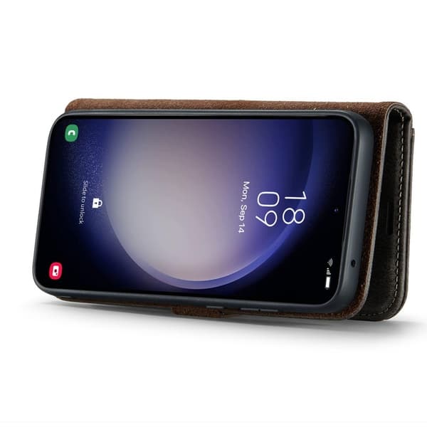 DG.MING Samsung Galaxy A36 5G Plånboksfodral Äkta läder - Grå