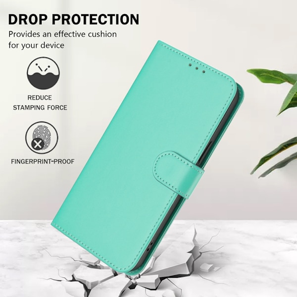 OnePlus 15 5G Plånboksfodral Solid Färg Konstläder Grön