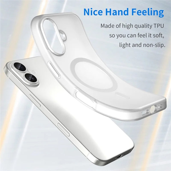 Mobilskal till iPhone 17 MagSafe Slim Matte Translucent - Vit Vit