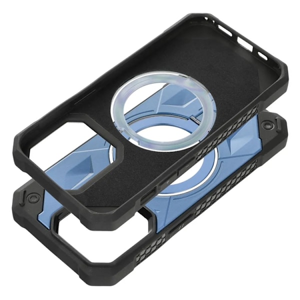 iPhone 15 Plus Mobilskal Magsafe Ringhållare Armor - Blå
