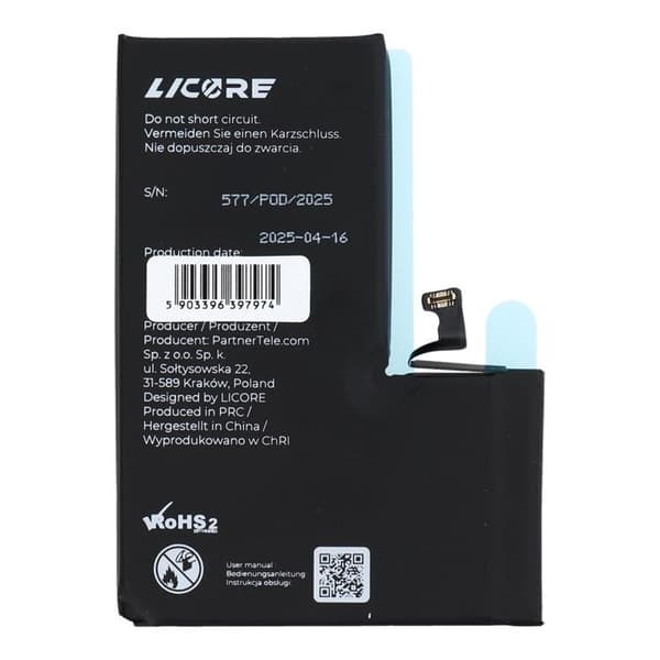 iPhone 15 Pro Max Batteri 4422mAh LICORE