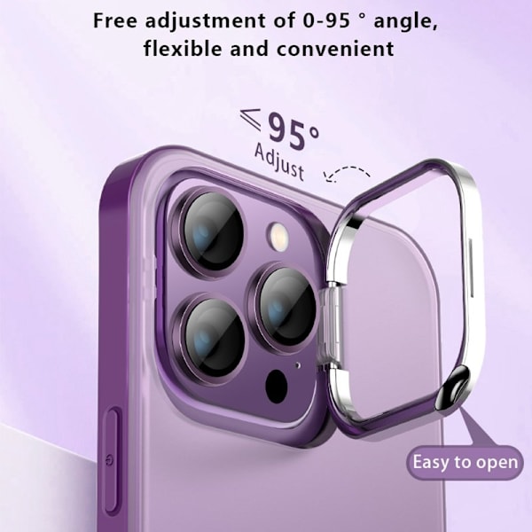 X-LEVEL Mobilskal till iPhone 15 Pro Max Transparent Matte Kickstand