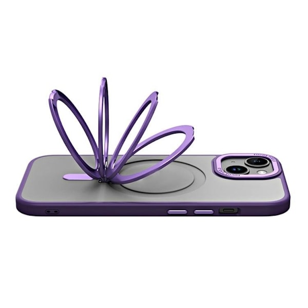iPhone 15 Plus Mobilskal Magsafe Kickstand - Lilla Lila
