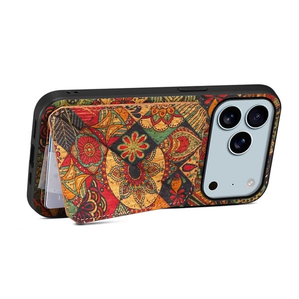 Mobilskal till iPhone 17 Pro Max Korthållare Blommor - Höst / Gul Gul