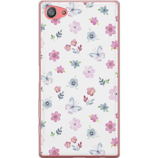 Mobilcover til Sony Xperia Z5 Compact med blomster og sommerfugle