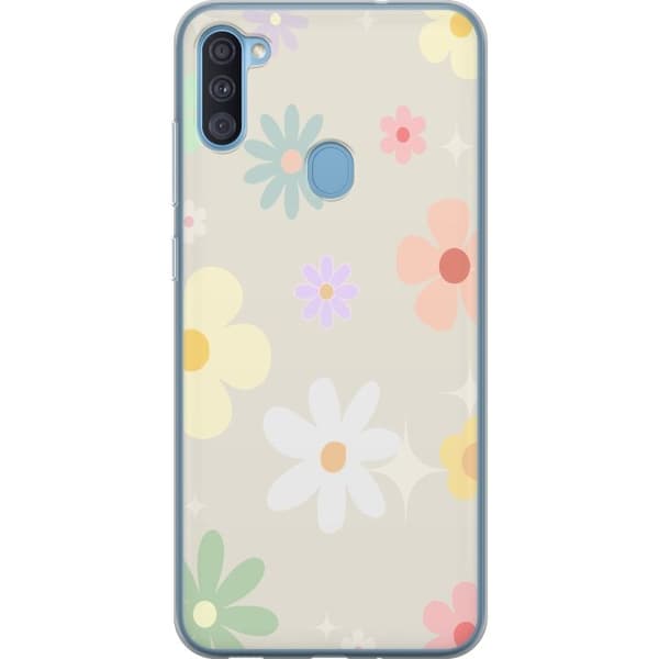 Mobilskal till Samsung Galaxy A11 med fejdande blommor