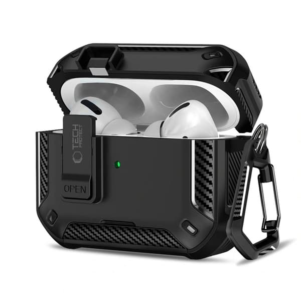 Tech-Protect Apple Airpods Pro 3 Etui Magsafe Carbonox - Sort Svart