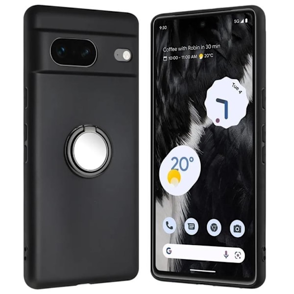 Google Pixel 8A Mobilskal Ringhållare - Svart Svart