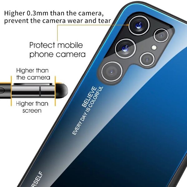 Galaxy S22 Ultra Mobilskal - Blå/Svart