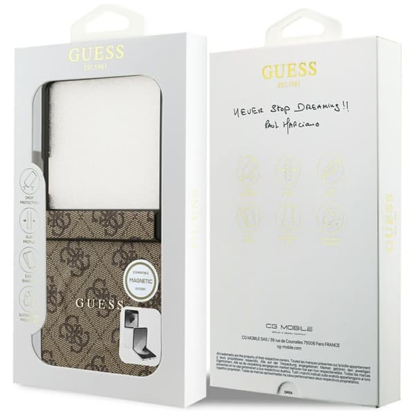 Guess Mobilskal För Galaxy Z Flip 7 MagSafe 4G Classic - Brun