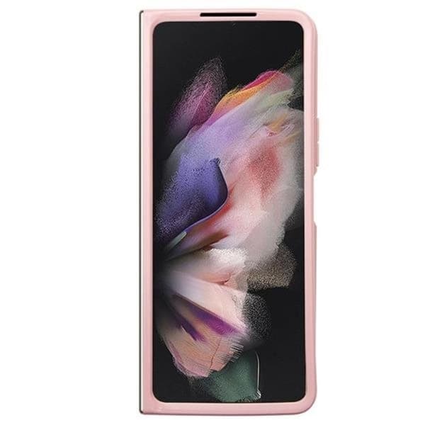 Guess Mobilskal till Galaxy Z Fold 5 Läder Triangle Strass - Rosa Rosa