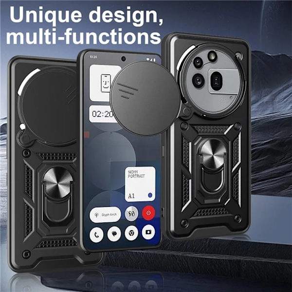 Mobilskal till Nothing Phone (3a) Pro Slide Kamera Kickstand - Brun Brun