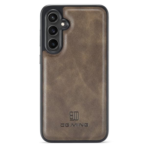 DG.MING Mobilskal till Samsung Galaxy S25 Anti-Drop Läder Coated Brun