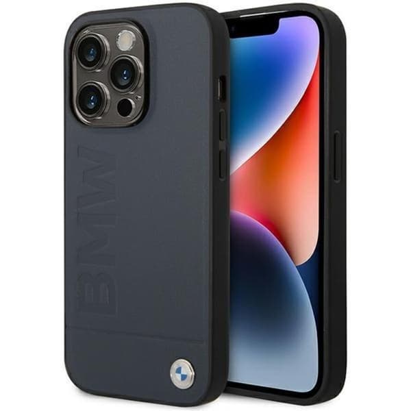 BMW Mobilskal till iPhone 14 Pro Magsafe Läder Hot Stamp