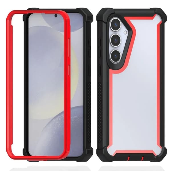 Mobilskal till Galaxy S24 Plus TPU + PC Shockproof Svart/Röd