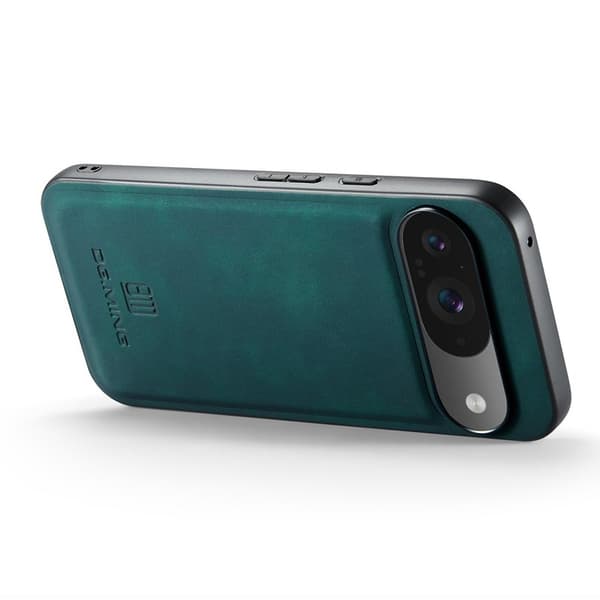 DG.MING Mobilskal till Google Pixel 10 Pro PU Läder Hybrid Grön