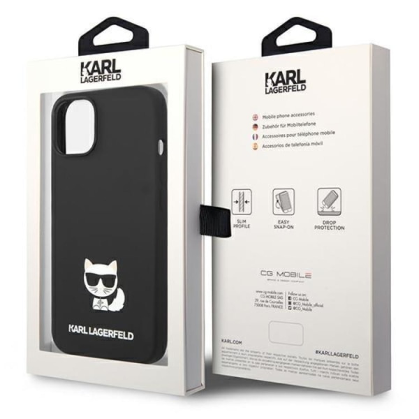 Karl Lagerfeld iPhone 14 Plus Skal Silicone Choupette Body - Svart