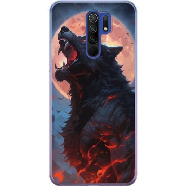Mobilcover til Xiaomi Redmi 9 med Hylende ulv