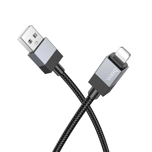 Hoco USB-A Till Lightning Kabel 1m - Svart Svart