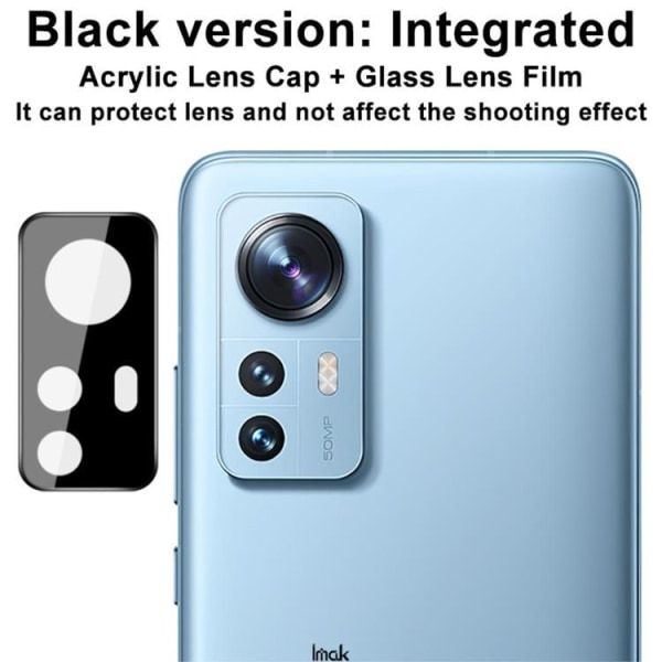 IMAK Kameralinsecover i hærdet glas Xiaomi 12/12X - Sort