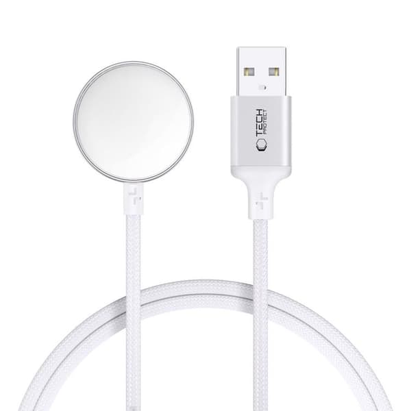 Tech-Protect trådløs oplader til Apple Watch 100cm kabel MC02 Ultraboost Vit