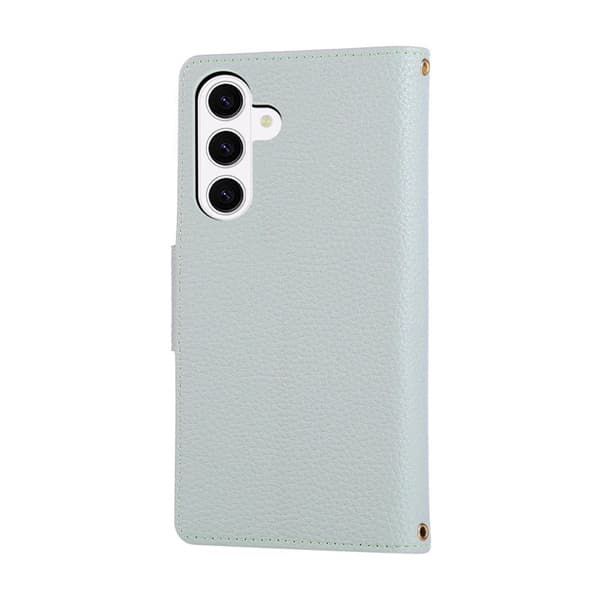 Plånboksfodral för Samsung Galaxy S26 Plus Konstläder med rem - Cyan