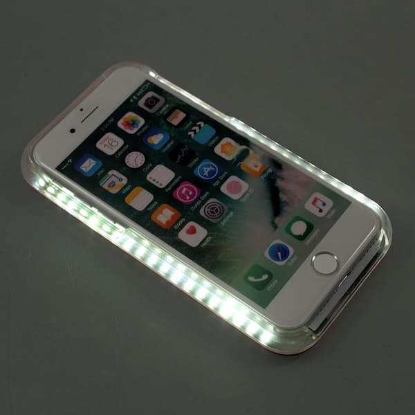 Selfie LED-cover med lys til iPhone 7/8/SE 2020 - Hvid White