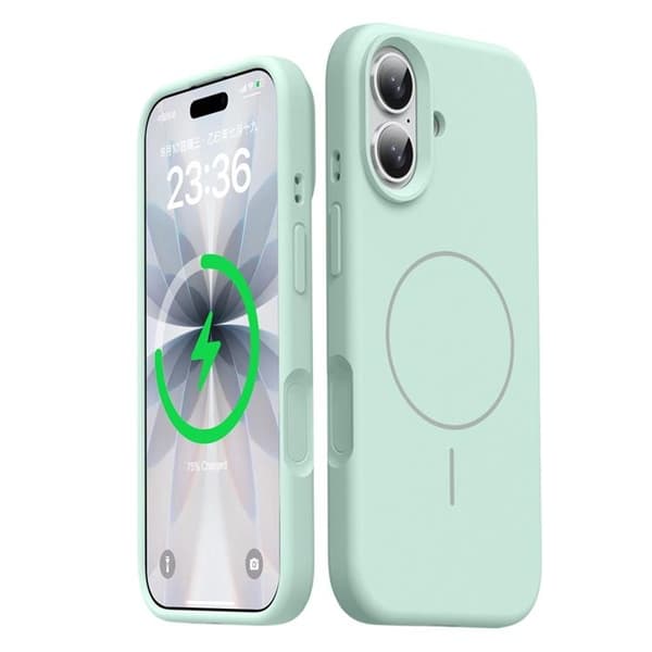 Mobilskal till iPhone 17 MagSafe Liquid Silikon - Grön Grön