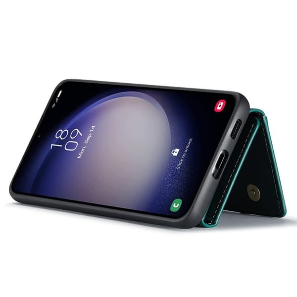 DG.MING Samsung Galaxy S23 FE Konstläder Plånboksfodral Grön