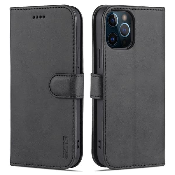 AZNS Mobilskal till iPhone 13 Pro Max KonstLäder - Svart