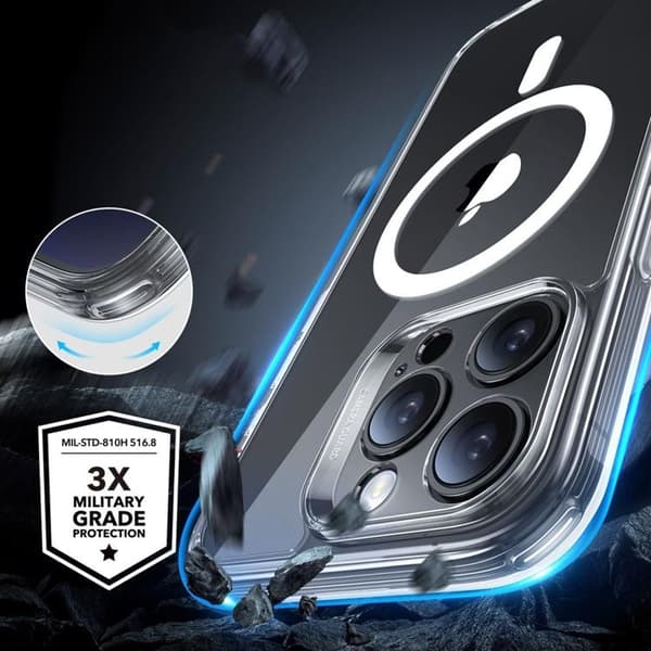 ESR Telefontaske til iPhone 16 Pro Max Magsafe Classic Pro Sæt Halolock - Grå Grå