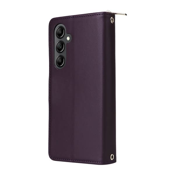 Galaxy A17 / A26 Konstläder Plånboksfodral Med Handledsrem - Lila Lila