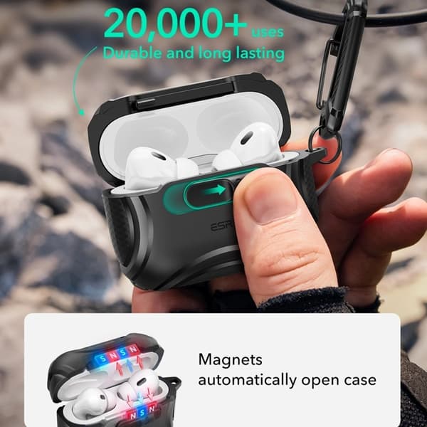 ESR Apple Airpods Pro 3 Cover Magsafe Cyber Flicklock Svart