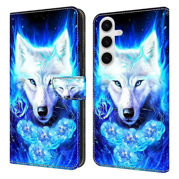 Plånboksfodral för Samsung Galaxy S26 Plus Konstläder Mönster - Vit