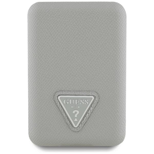 Guess MagSafe Trådlös Power Bank 5000mAh 15W USB-C Grained Triangle Inductive Beige