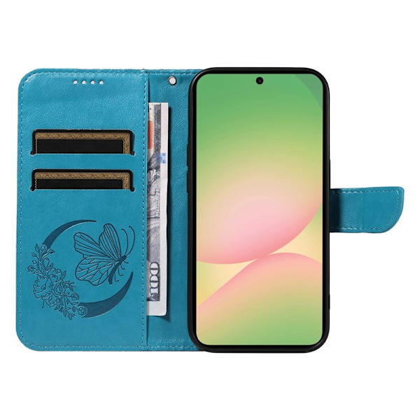 Samsung Galaxy A57 Plånboksfodral Konstläder Flip Skydd - Blå