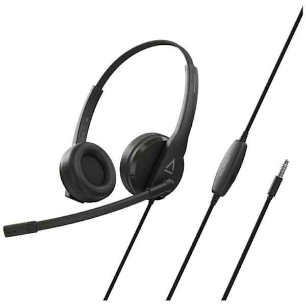 Creative On-Ear Hörlurar Med USB Mikrofon - Svart