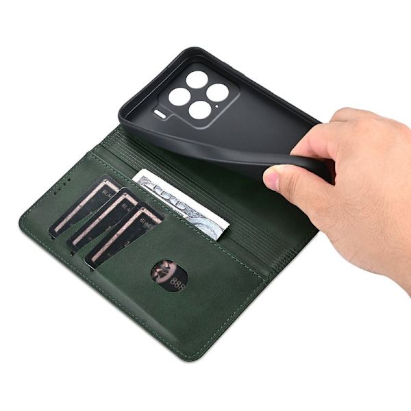 AZNS Xiaomi 15 Plånboksfodral Konstläder - Grön