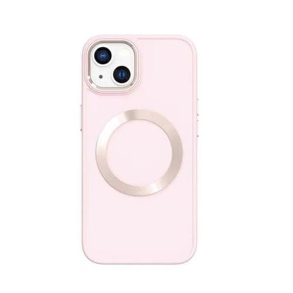 BOOM iPhone 14 Plus -kuori Magsafe Liquid Silicone - Pinkki