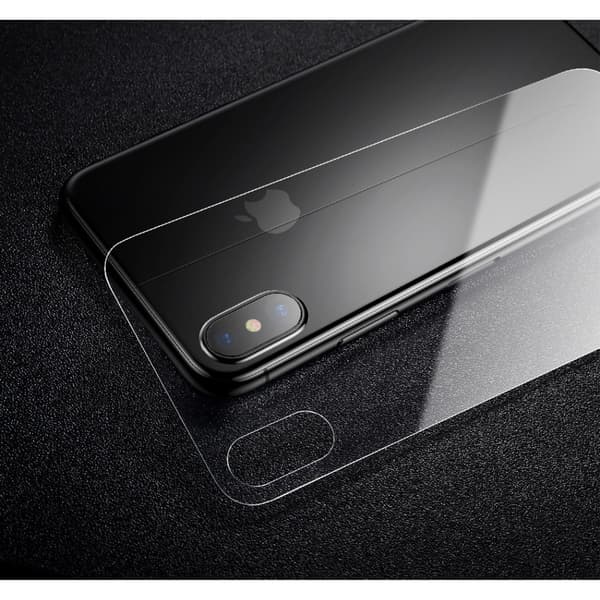 Baseus hærdet glas skærmbeskytter til iPhone XS MAX (for+bagside) Transparent