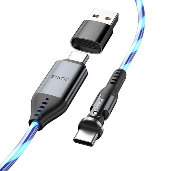 STATIK-kabel PowerPivot Pro Glødende LED USB-C Til USB-C 1m
