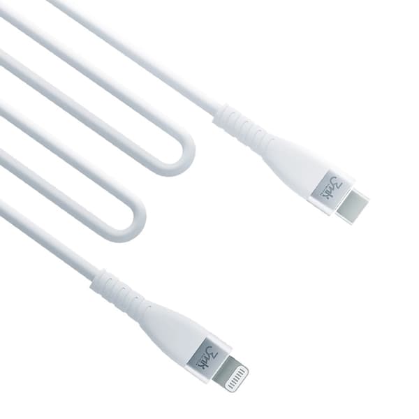 3mK USB-C till Lightning kabel 20W 1m HyperSilikon - Vit Vit