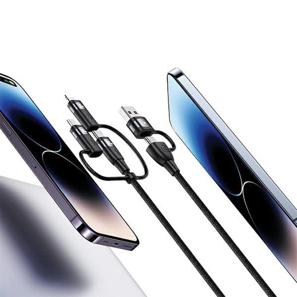 USAMS U85 Kabel 6-i-1 USB-C/USB/MicroUSB/Lightning 100W 2m - Lila