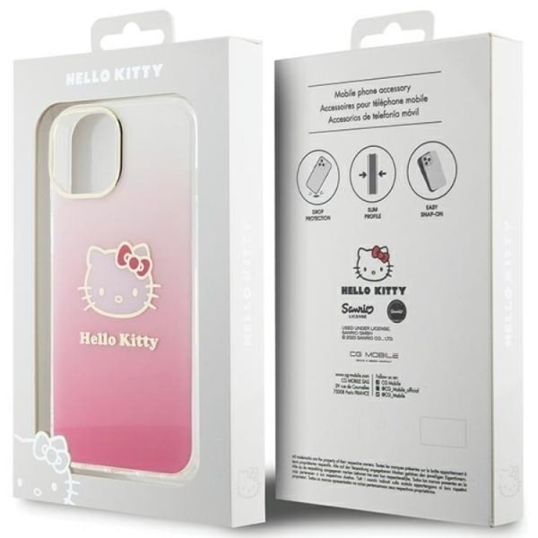 Hello Kitty iPhone 15 mobiltaske IML Gradient Electrop Kitty Head
