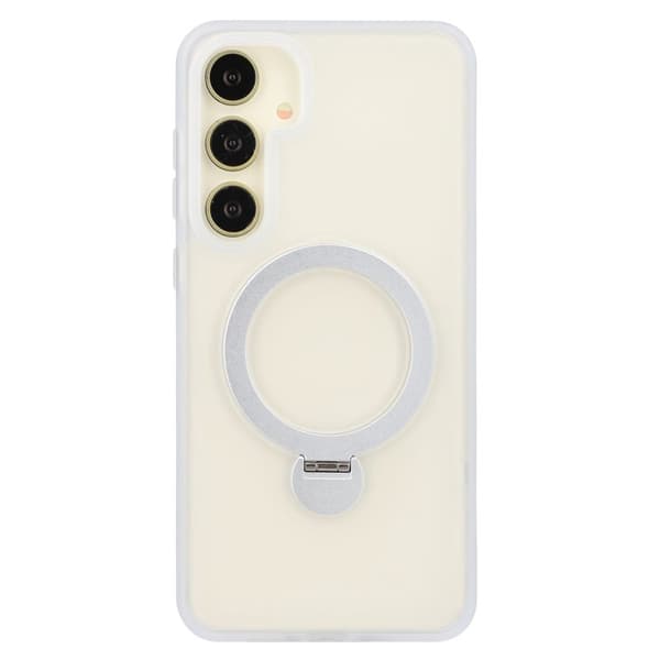 Mobilskal för Samsung Galaxy S26 Magnetiskt Ring Kickstand TPU + PC - Vit