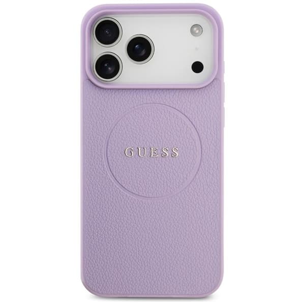 Guess Mobilskal till iPhone 17 Pro Max MagSafe Grained Ring - Lila Lila