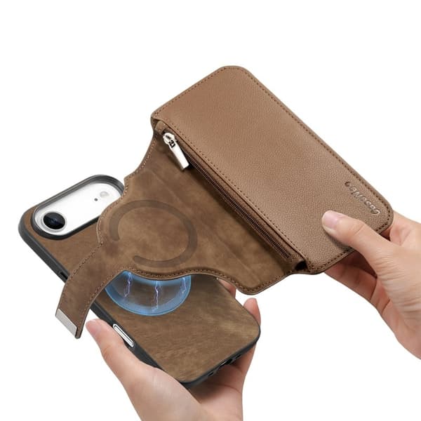 CASENEO MW-02 iPhone Air Plånboksfodral Konstläder - Brun Brun