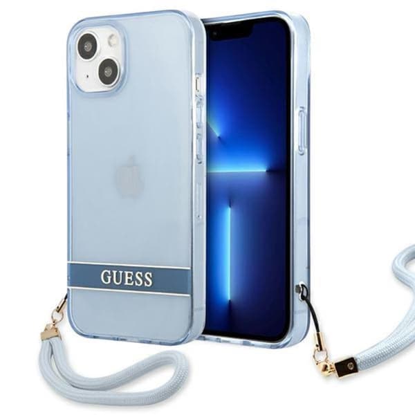 Guess iPhone 13 mini Skal Translucent Stap - Sininen Blå