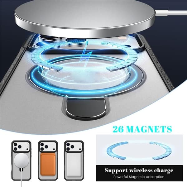 Mobilskal till iPhone 17 Pro MagSafe Rotating Kickstand - Svart Svart